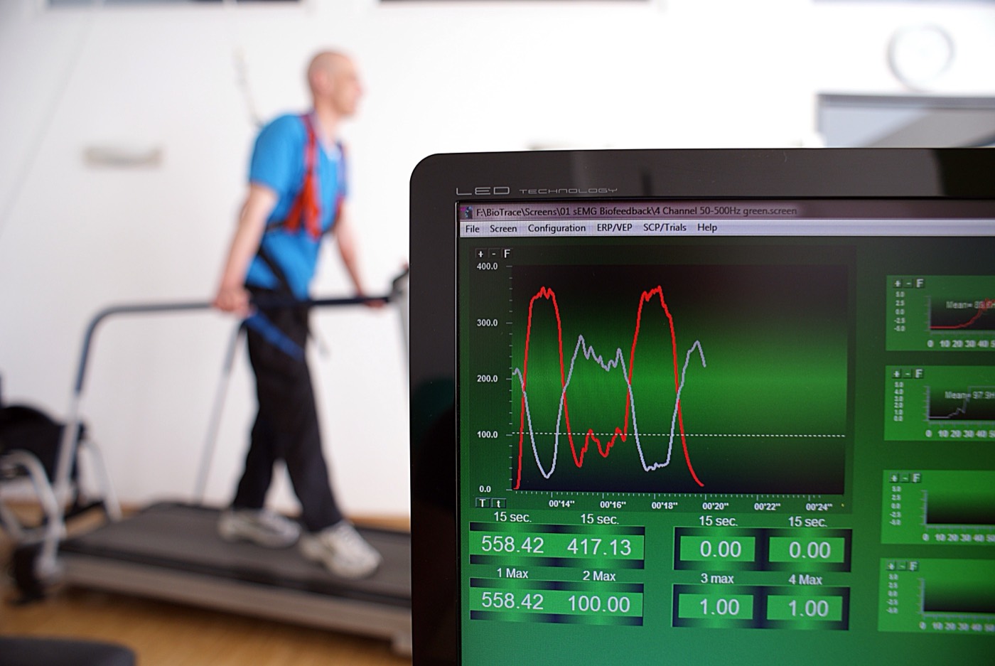 sEMG-Biofeedback und Lokomotionstraining auf dem Laufband